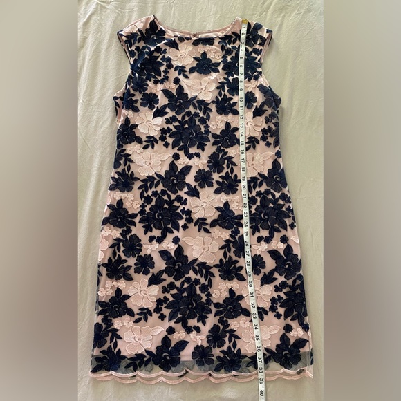 Donna Ricco Embroidered Mesh Sheath Evening Dress - Picture 8 of 9